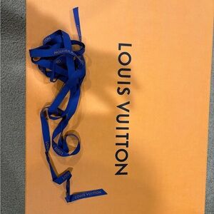 Louis Vuitton Signature Orange Box with Blue Ribbon